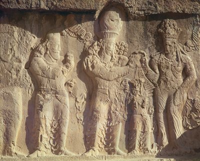 Investiture of Narses by the Goddess Anahita, Sasanian, 226-651 AD by Persian School